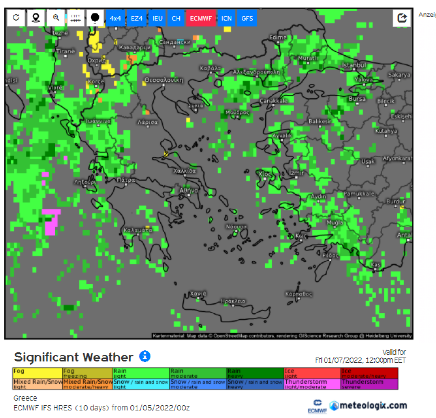 Καιρός: Βροχές σε όλη τη χώρα από την Παρασκευή, με συννεφιά τα Θεοφάνια - Δείτε αναλυτικούς χάρτες