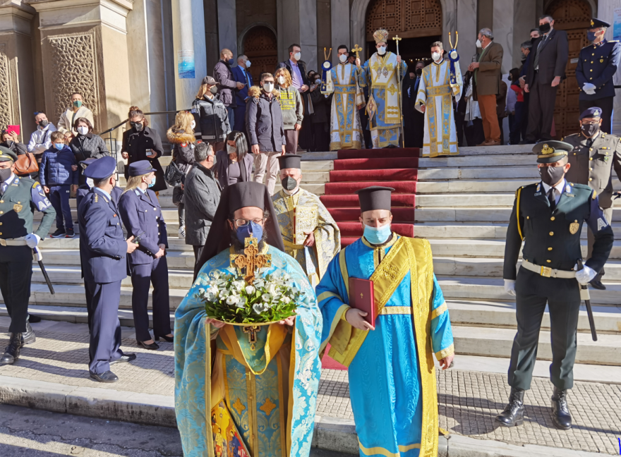 Τα  Άγια Θεοφάνια στη Δεξαμενή του Κολωνακίου, παρουσία του δημάρχου Αθηναίων Κώστα Μπακογιάννη