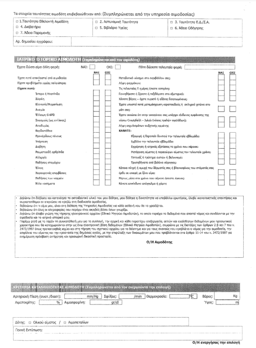 Εθελοντική αιμοδοσία: Καταργείται ο αποκλεισμός των ομοφυλόφιλων