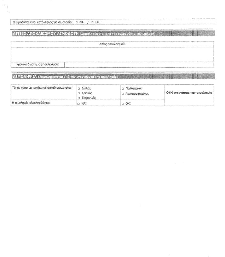 Εθελοντική αιμοδοσία: Καταργείται ο αποκλεισμός των ομοφυλόφιλων