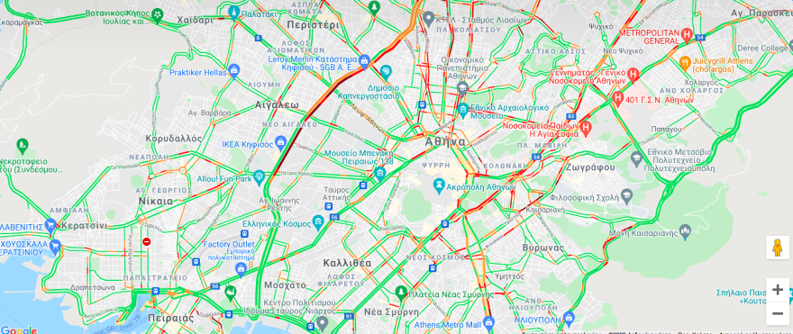 Κίνηση στους δρόμους: Τεράστιο μποτιλιάρισμα στον Κηφισό