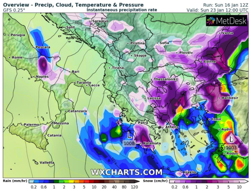 Καιρός: Βροχές σήμερα στα δυτικά - Έρχονται διαδοχικές ψυχρές εισβολές