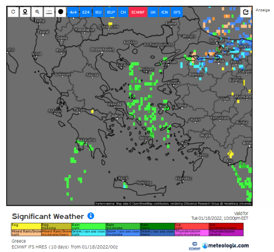 Καιρός: Ξεκινά το πρώτο «κύμα» ψύχους, δείτε live την πορεία του - Παγετός με -20 βαθμούς στα βόρεια μέσα στο Σαββατοκύριακο