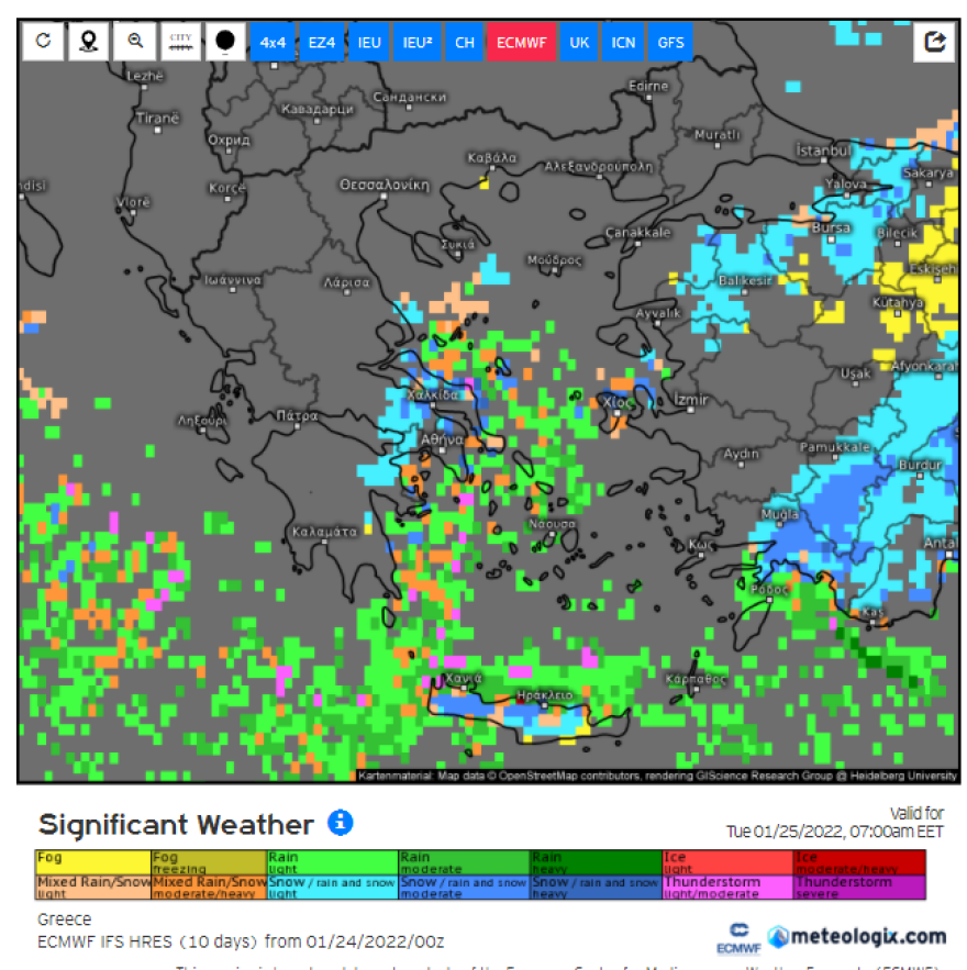 Κακοκαιρία «Ελπίς»: Οι χιονοκαταιγίδες θα ενταθούν στην Αττική τη νύχτα, τι προβλέπουν για τις επόμενες ώρες Καλλιάνος - Λαγουβάρδος 