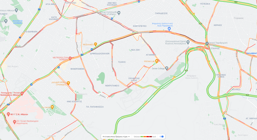 Κίνηση στους δρόμους: Με αυξημένη κίνηση αυτή την ώρα Μεσογείων και Αλεξάνδρας, δείτε live εικόνα