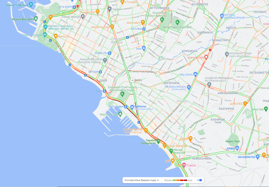 Κίνηση στους δρόμους: Πού θα βρείτε μποτιλιάρισμα τώρα, ομαλοποιήθηκε η κυκλοφορία επί της λεωφόρου Ποσειδώνος