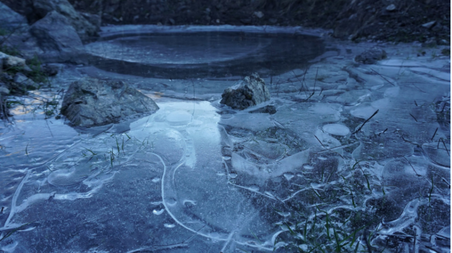 Παγετός στη Λάρισα μετά το πέρασμα της κακοκαιρίας «Ελπίς», φωτογραφίες «έργα Τέχνης»