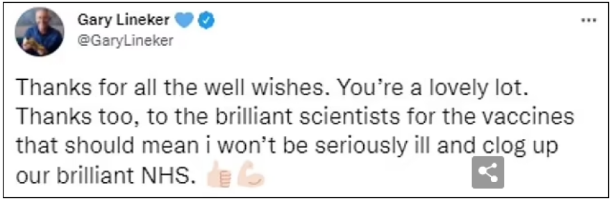 Θετικός στον κορωνοϊό ο Γκάρι Λίνεκερ: «Έχει περάσει καιρός που βρέθηκα ανάμεσα στις γραμμές» 