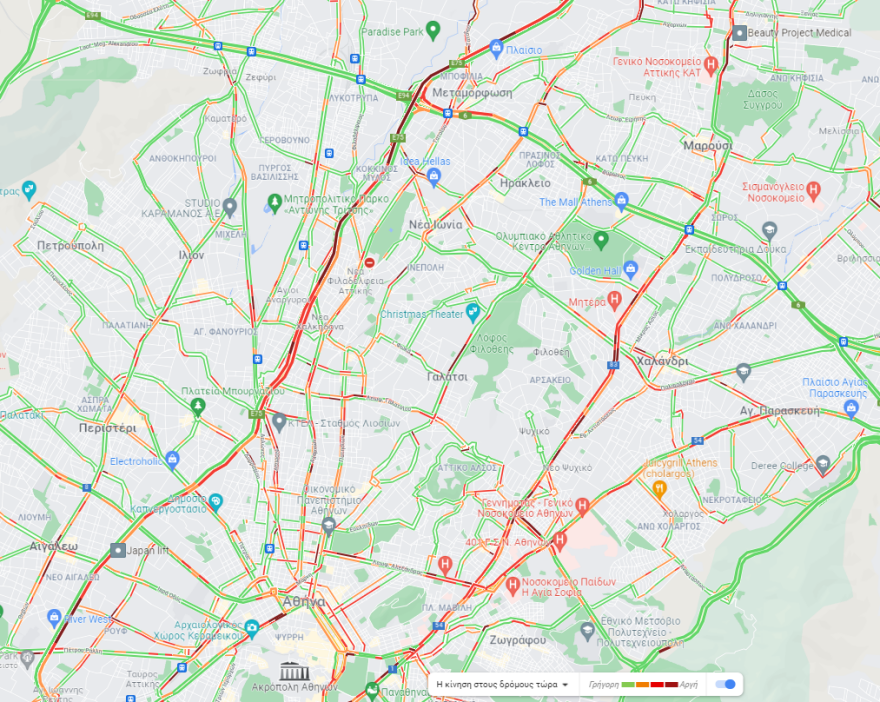 Κίνηση στους δρόμους: Καλύτερη η εικόνα στον Κηφισό, πού υπάρχουν καθυστερήσεις