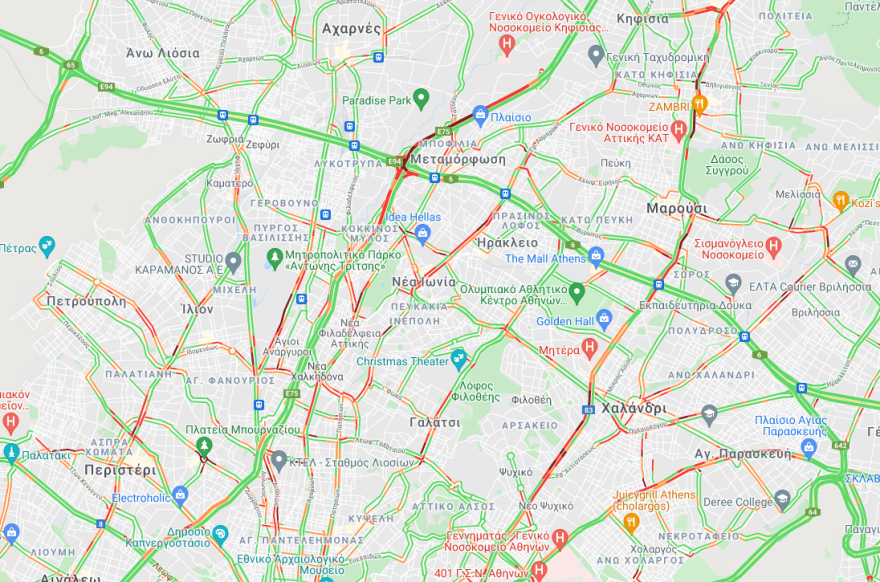 Κίνηση στους δρόμους: Αποκαταστάθηκε η κυκλοφορία στην κάθοδο του Κηφισού