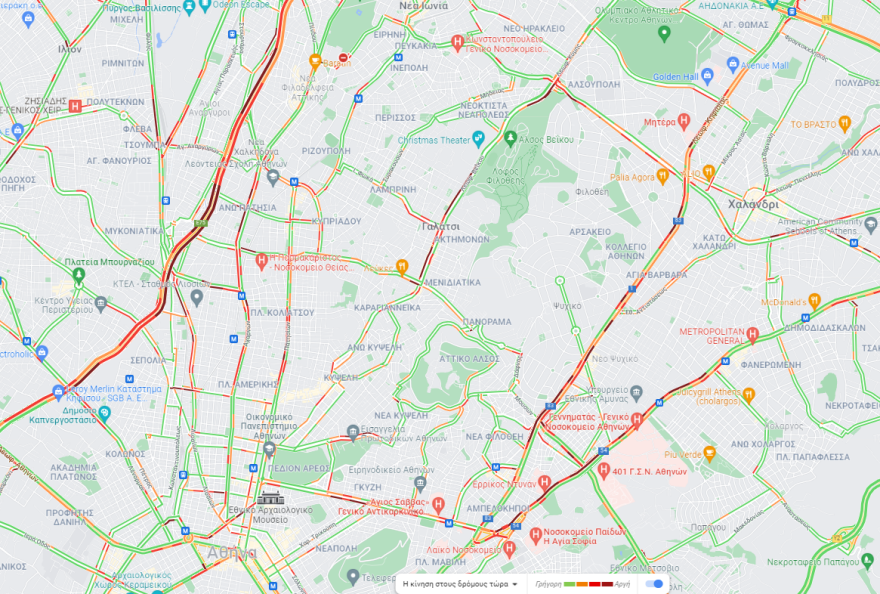 Κίνηση στους δρόμους: Πού έχει μποτιλιάρισμα τώρα στην Αθήνα, live εικόνα 