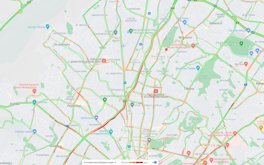 Κίνηση στους δρόμους: Σύγκρουση οχημάτων στην Αθηνών - Λαμίας, με καθυστερήσεις στο ρεύμα ανόδου  - Χωρίς κίνηση η Αττική Οδός