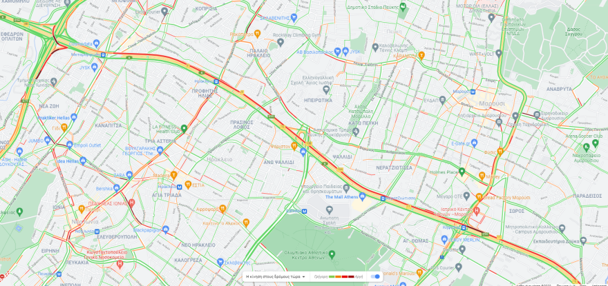 Κίνηση στους δρόμους: Μποτιλιάρισμα λόγω τροχαίου στην Αττική Οδό - Αποκαταστάθηκε η κυκλοφορία