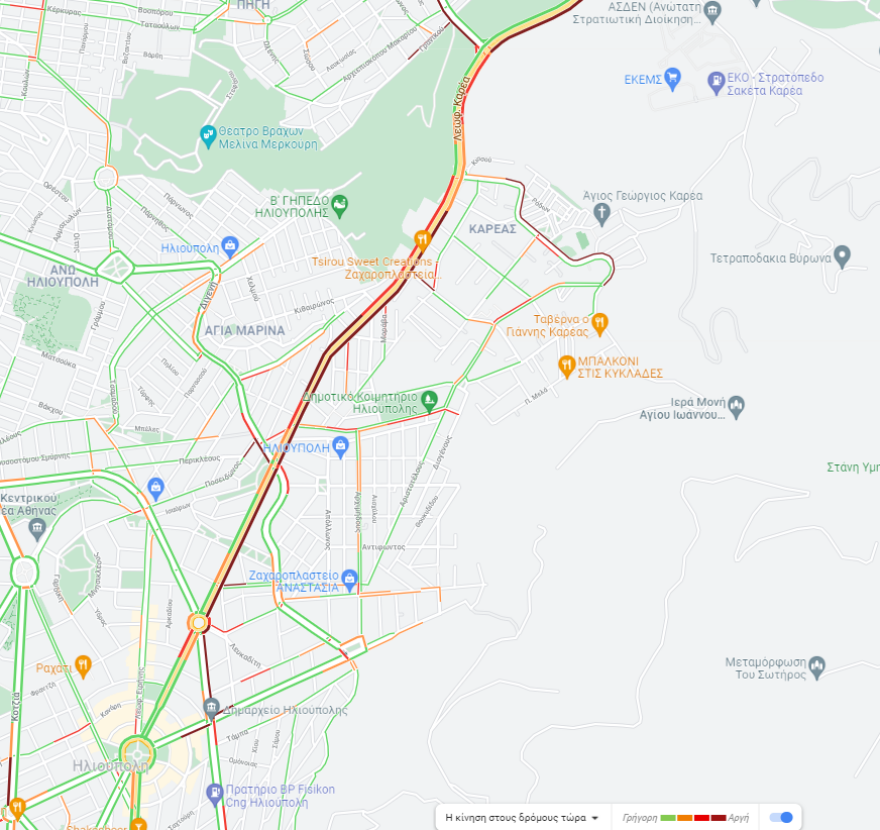 Κίνηση στους δρόμους: Πού έχει μποτιλιάρισμα τώρα 