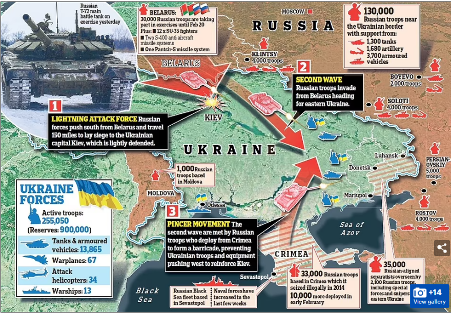 Ουκρανία: Ρωσικός κλοιός γύρω από τη χώρα - Οι ΗΠΑ ανησυχούν για επίθεση εντός της εβδομάδας