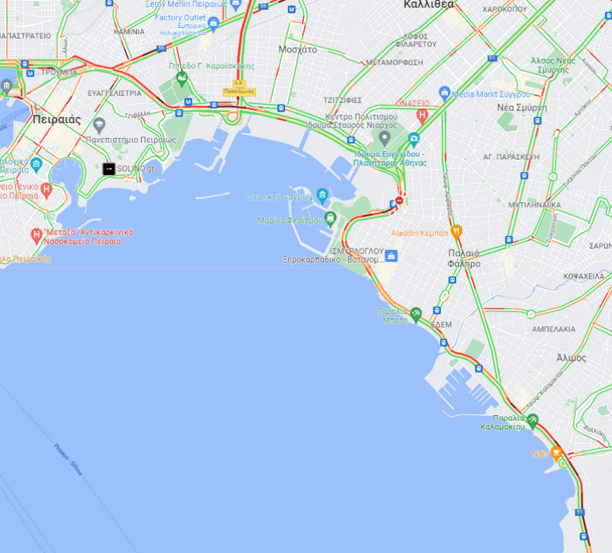 Κίνηση στους δρόμους: Πού έχει μποτιλιάρισμα τώρα στην Αθήνα, live εικόνα