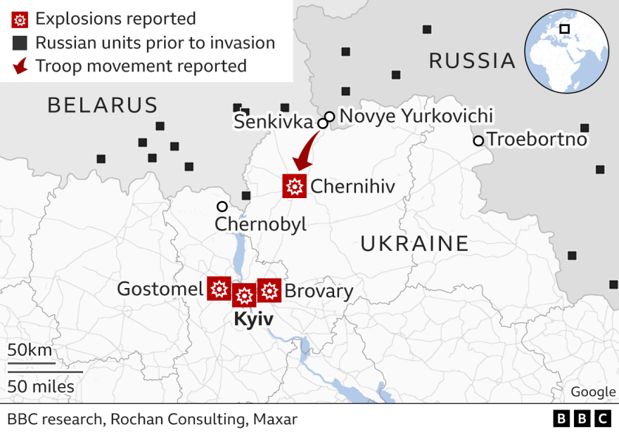 Εισβολή στην Ουκρανία: Ο ρωσικός στρατός φτάνει στο Κίεβο μέσα σε λίγες ώρες - Χάρτες των κατακτημένων περιοχών και των μαχών