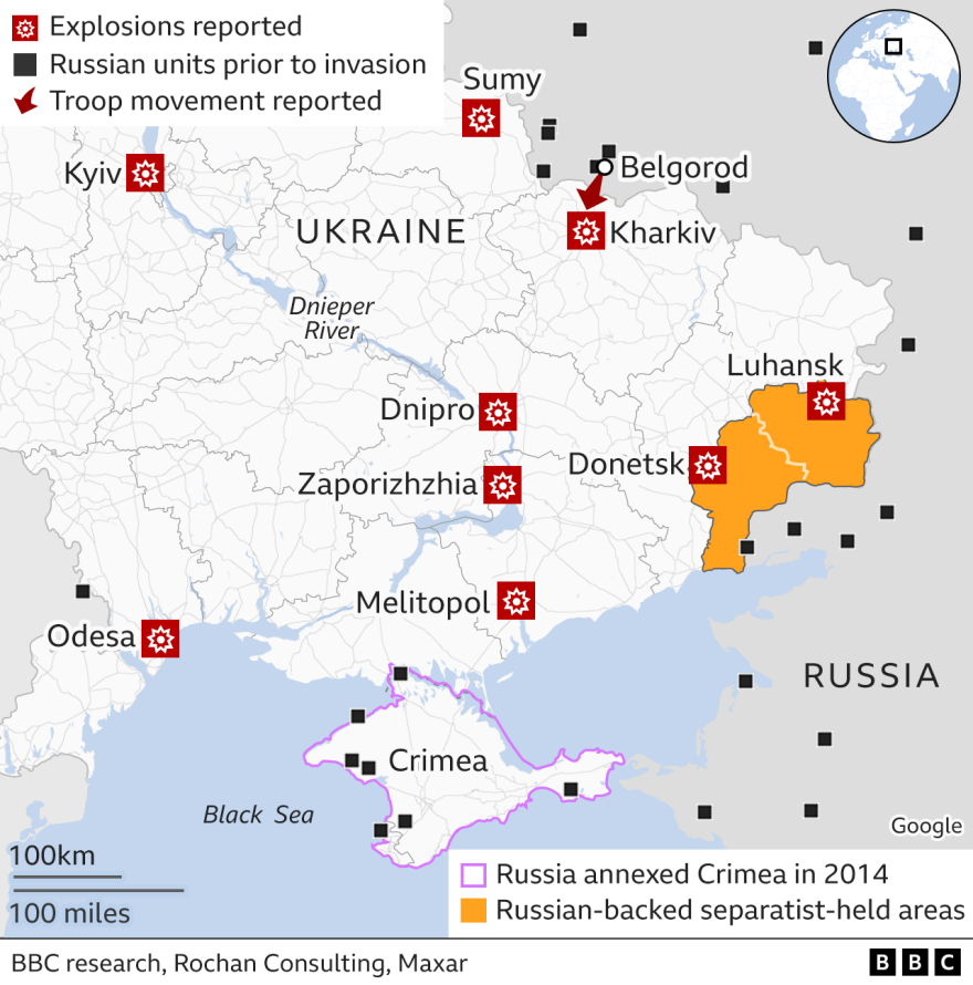 Εισβολή στην Ουκρανία: Ο ρωσικός στρατός φτάνει στο Κίεβο μέσα σε λίγες ώρες - Χάρτες των κατακτημένων περιοχών και των μαχών