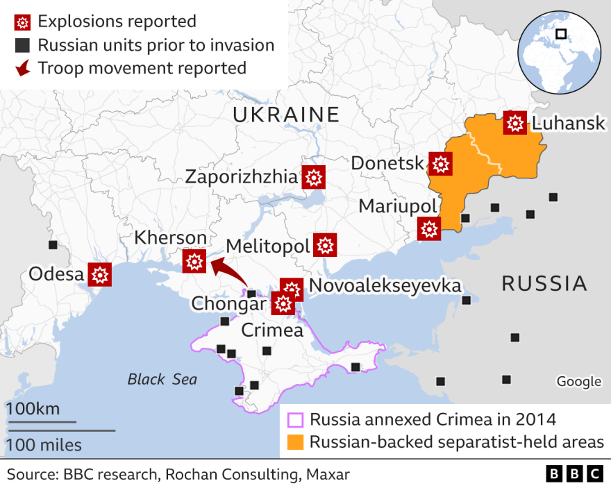 Εισβολή στην Ουκρανία: Ο ρωσικός στρατός φτάνει στο Κίεβο μέσα σε λίγες ώρες - Χάρτες των κατακτημένων περιοχών και των μαχών