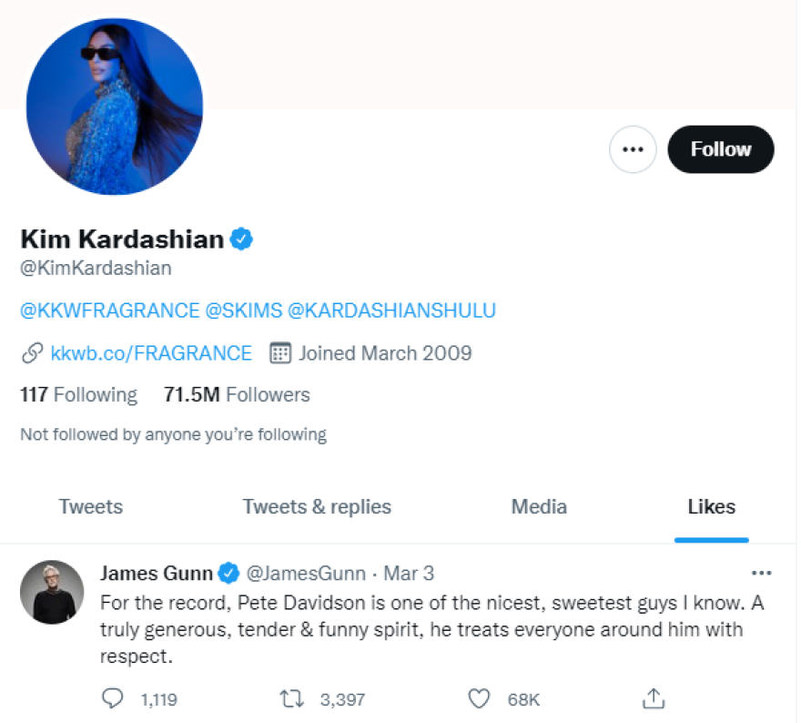 Πιτ Ντέιβιντσον: Η δημόσια υποστήριξη του Τζέιμς Γκαν και της Κέιλι Κουόκο, μετά το κλιπ του Κάνιε Γουέστ