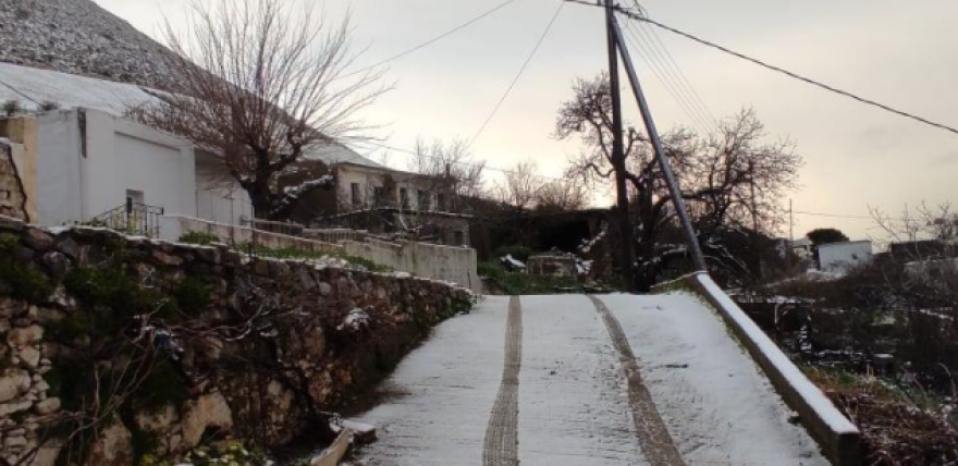 Καιρός - Κακοκαιρία Φίλιππος: Χιόνι πυκνό σε ορεινές περιοχές στο Ηράκλειο Κρήτης, βίντεο και φωτογραφίες