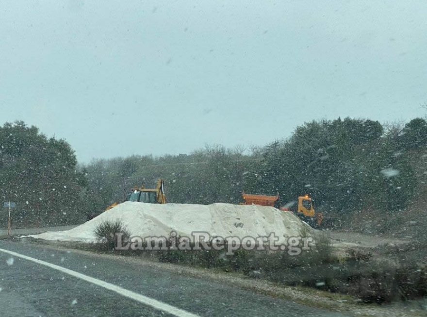 Χιονισμένο τοπίο γύρω από τη Λαμία - Δείτε φωτογραφίες