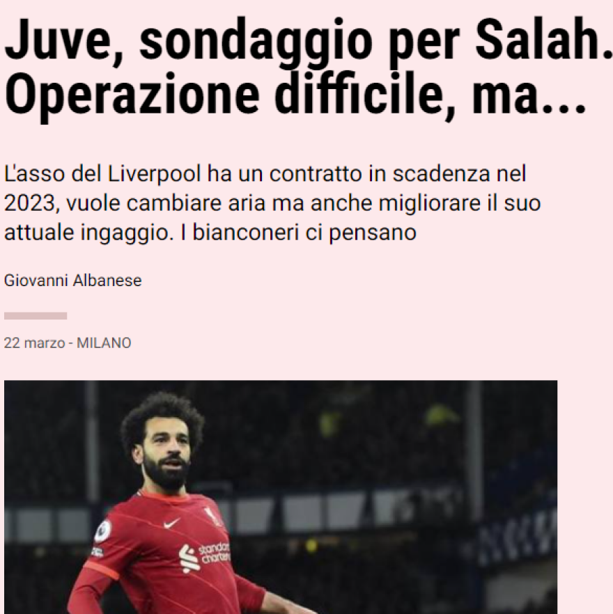 H Γιουβέντους κοιτάζει τον Σαλάχ για αντικαταστάτη του Ντιμπάλα