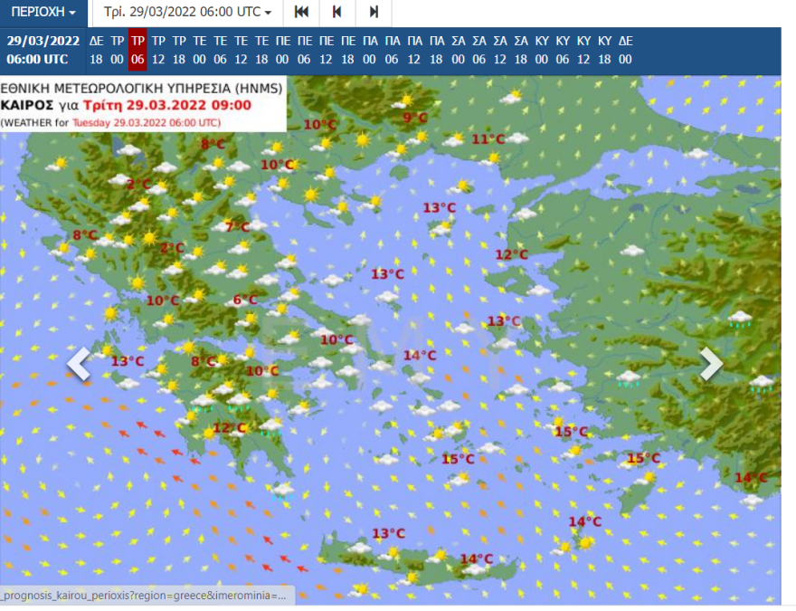 Καιρός Τρίτη - meteo: Αφρικάνικη σκόνη και θερμοκρασία στους 21 βαθμούς Κελσίου, δείτε χάρτη
