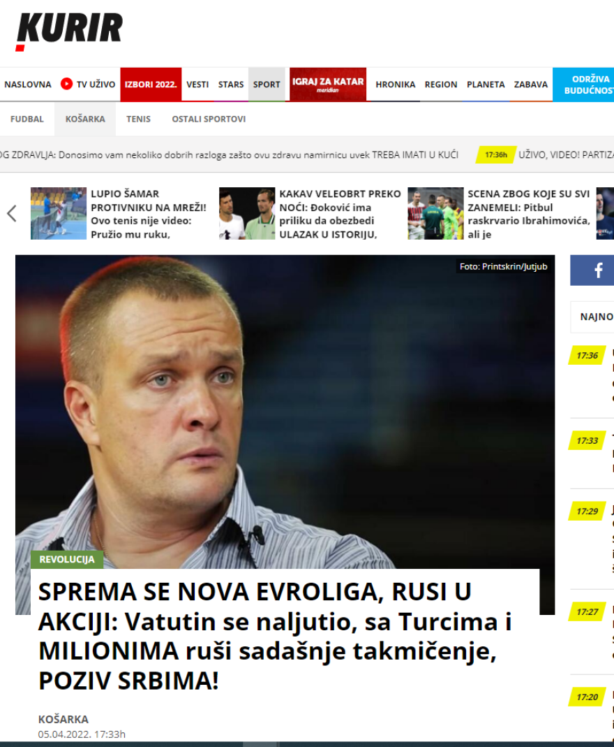 ΤΣΣΚΑ και Gazprom ετοιμάζουν το αντίπαλον δέος της Euroleague