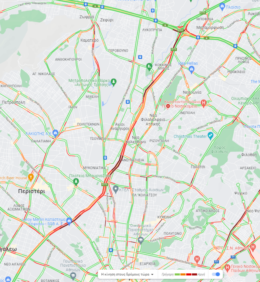 Κίνηση στους δρόμους: Πού θα βρείτε μποτιλιάρισμα, δείτε live εικόνα