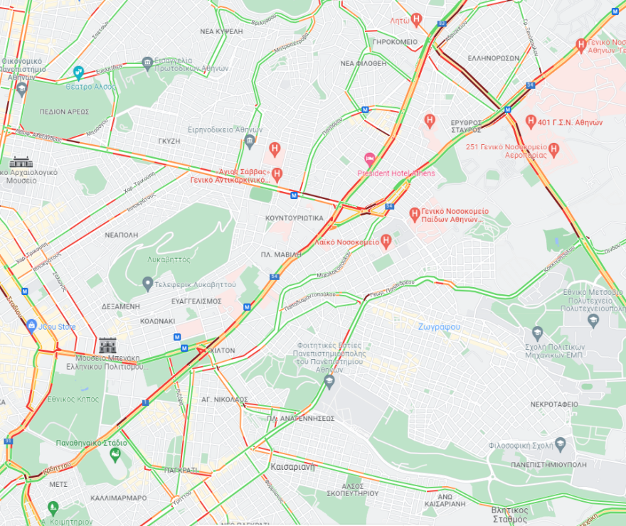 Κίνηση στους δρόμους: Πού θα βρείτε μποτιλιάρισμα, δείτε live εικόνα