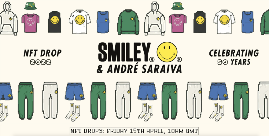 50 χρόνια Smiley: Η Urban Outfitters παρουσιάζει τη συλλογή  SMILEY x ANDRE SARAIVA NFT
