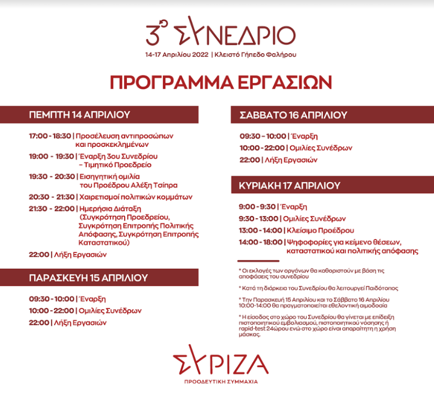 ΣΥΡΙΖΑ: Ποιοι θα δώσουν το παρών στο 3ο συνέδριο του κόμματος 