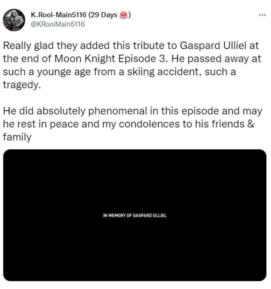 Γκασπάρ Ουλιέλ: Θαυμαστές αποτίουν φόρο τιμής στον αδικοχαμένο ηθοποιό στο «Moon Knight»