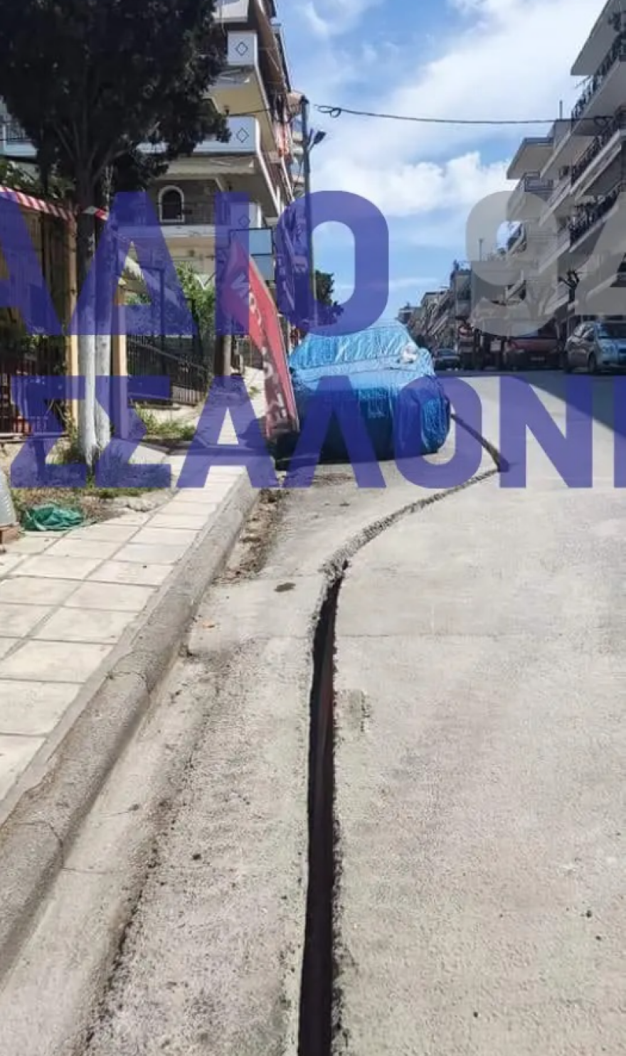 Θεσσαλονίκη: Αδιανόητο «τέχνασμα» εργολάβου για να ολοκληρώσει τα έργα σε δρόμο - Δείτε φωτογραφία