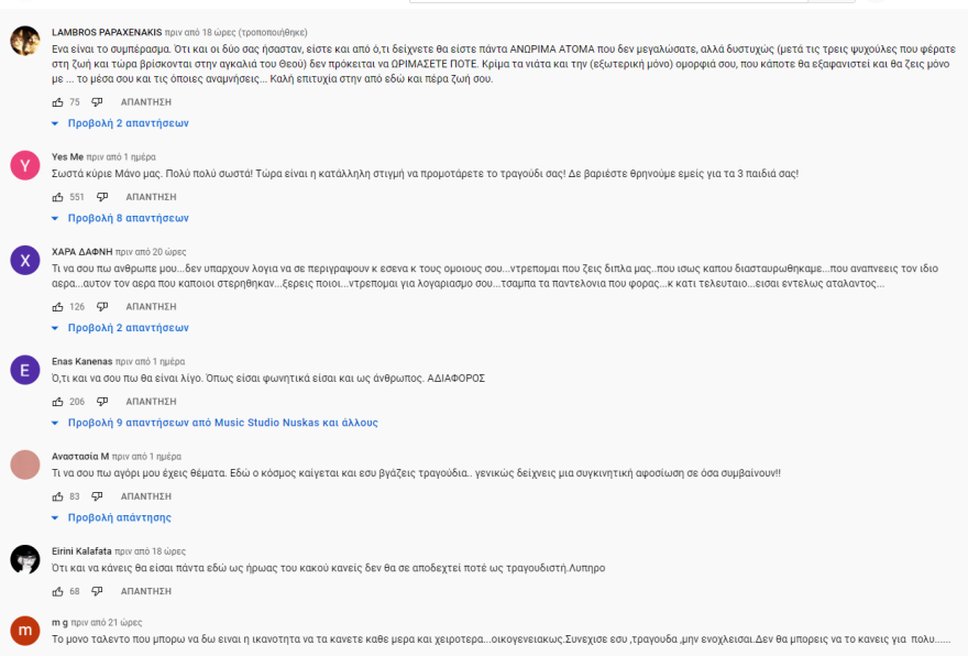 Σάλος στο youtube με τραγούδι του Μάνου Δασκαλάκη