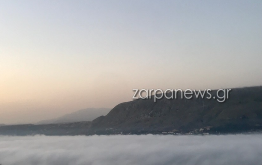Καιρός: Συνεχίζεται το φαινόμενο ομίχλης στα Χανιά, «σκεπάστηκε» η Σούδα