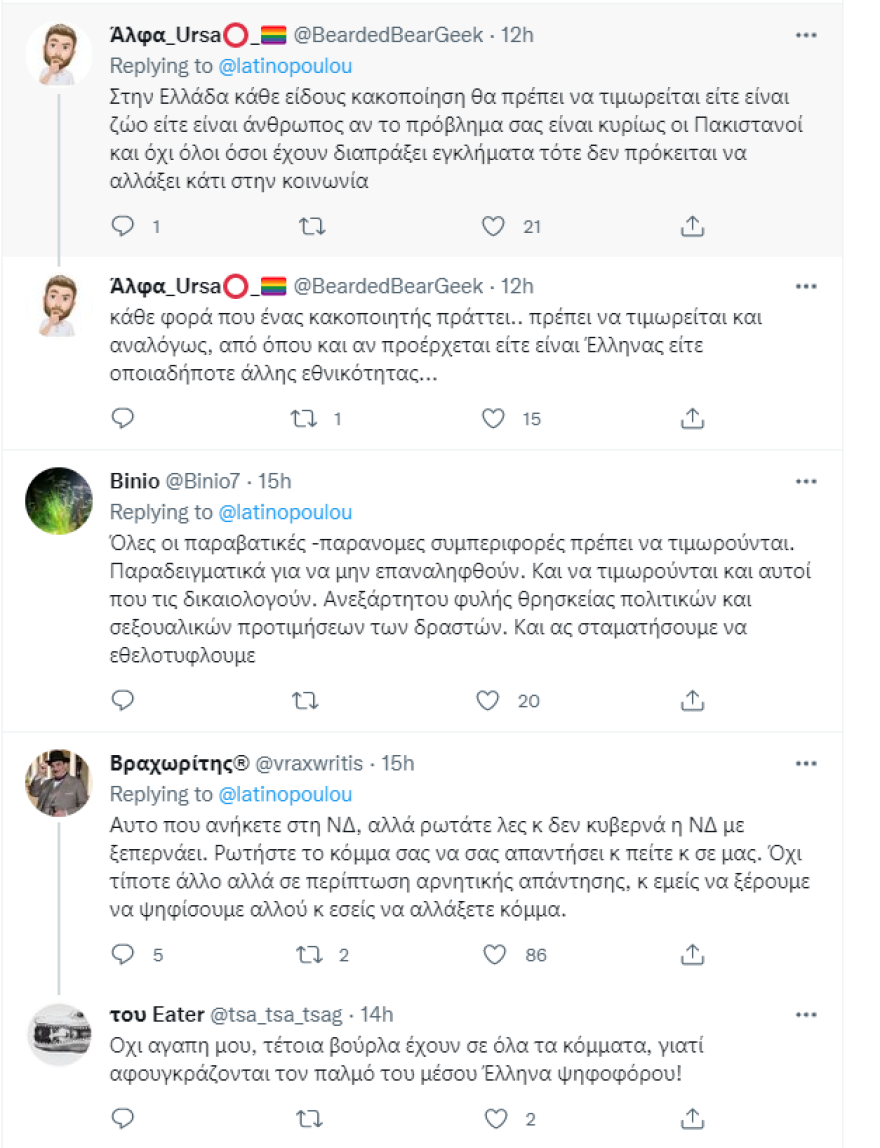 Η Λατινοπούλου «ξαναχτυπά»: «Η κακοποίηση ζώου θεωρείται μεγαλύτερη είδηση από την κακοποίηση 17χρονης από Πακιστανούς...» 