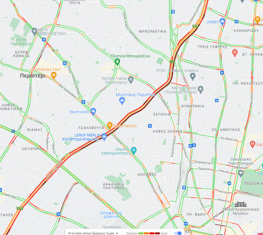 Κίνηση τώρα: Πού θα συναντήσετε καθυστερήσεις στο κέντρο της Αθήνας