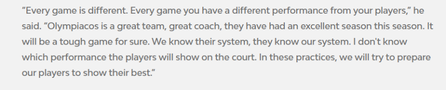 Aταμάν: «Μεγάλη ομάδα με σπουδαίο προπονητή ο Ολυμπιακός»