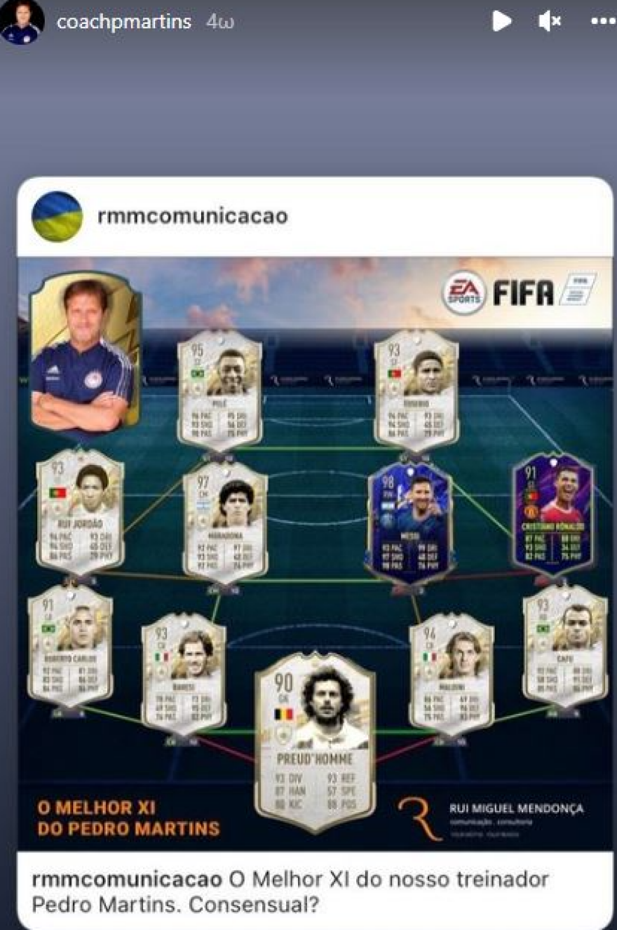  Πέδρο Μαρτίνς: Η κορυφαία 11άδα του Πορτογάλου 