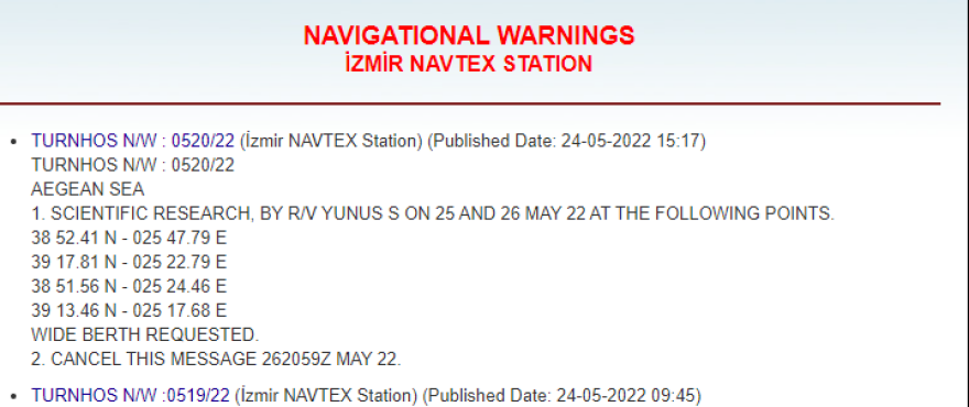 Νέα τουρκική πρόκληση με NAVTEX στην καρδιά του Αιγαίου - Ο Ερντογάν στέλνει το ερευνητικό Γιουνούζ