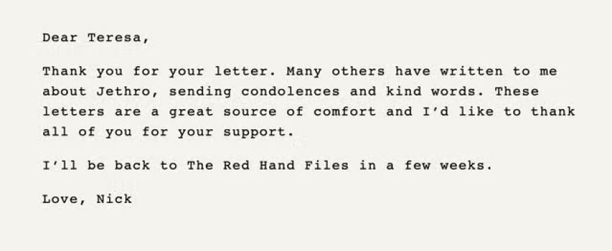 Νικ Κέιβ: Το «ευχαριστώ» στους θαυμαστές του για τη στήριξή τους, μετά τον θάνατο του γιου του