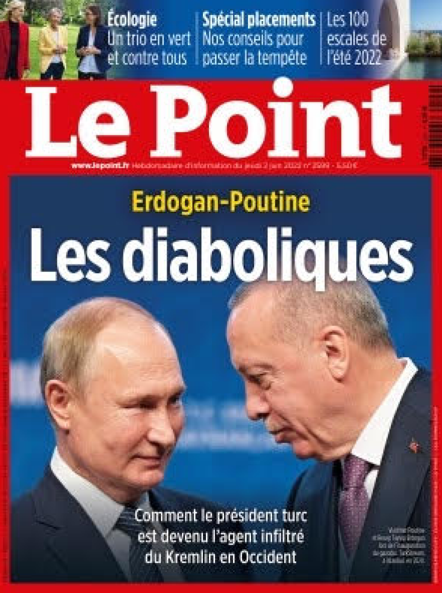 Le Point - «Σκληρό» γαλλικό πρωτοσέλιδο για Πούτιν - Ερντογάν: «Το διαβολικό ζευγάρι»