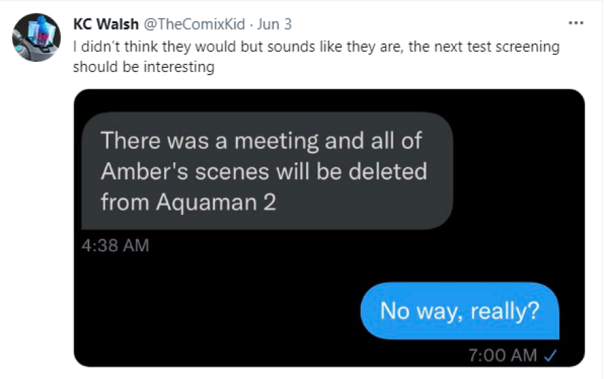 Άμπερ Χερντ: Εκτός Aquaman μετά τη νίκη του Τζόνι Ντεπ στη δικαστική τους διαμάχη, σύμφωνα με έγκυρη πηγή