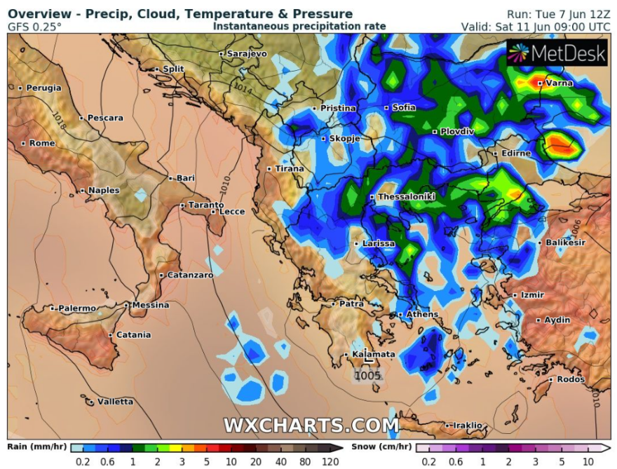 Καιρός: Ισχυρές βροχές και καταιγίδες και σήμερα - Οι πρώτες εκτιμήσεις για το τριήμερο του Αγίου Πνεύματος