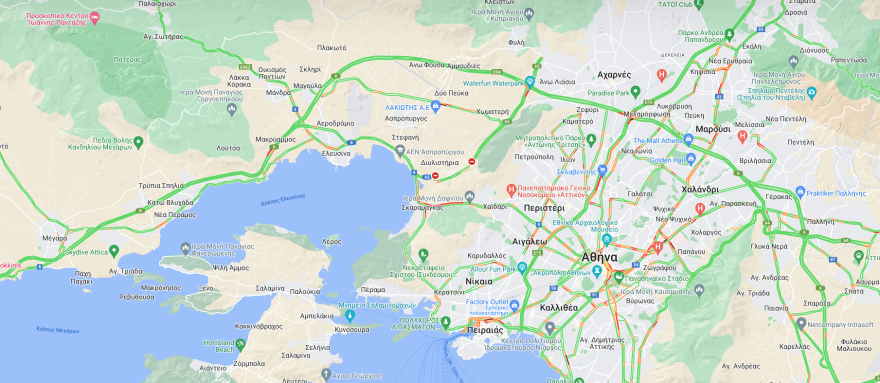 Αντικείμενα από φορτηγό έπεσαν λίγο πριν τα διόδια Ελευσίνας, χωρίς προβλήματα πλέον η κυκλοφορία