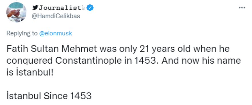 Έλον Μασκ: Εξόργισε τους Τούρκους με ένα... tweet που μιλά για «Κωνσταντινούπολη»