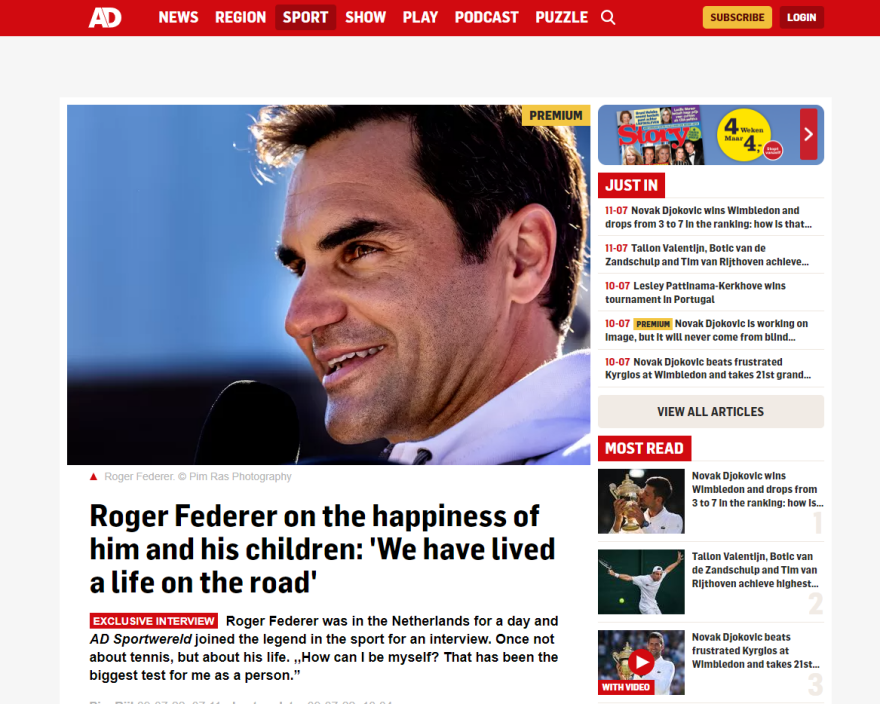 Ρότζερ Φέντερερ: Ο «χρησμός» για το τέλος της καριέρας του: «Δεν νομίζω ότι χρειάζομαι το τένις»