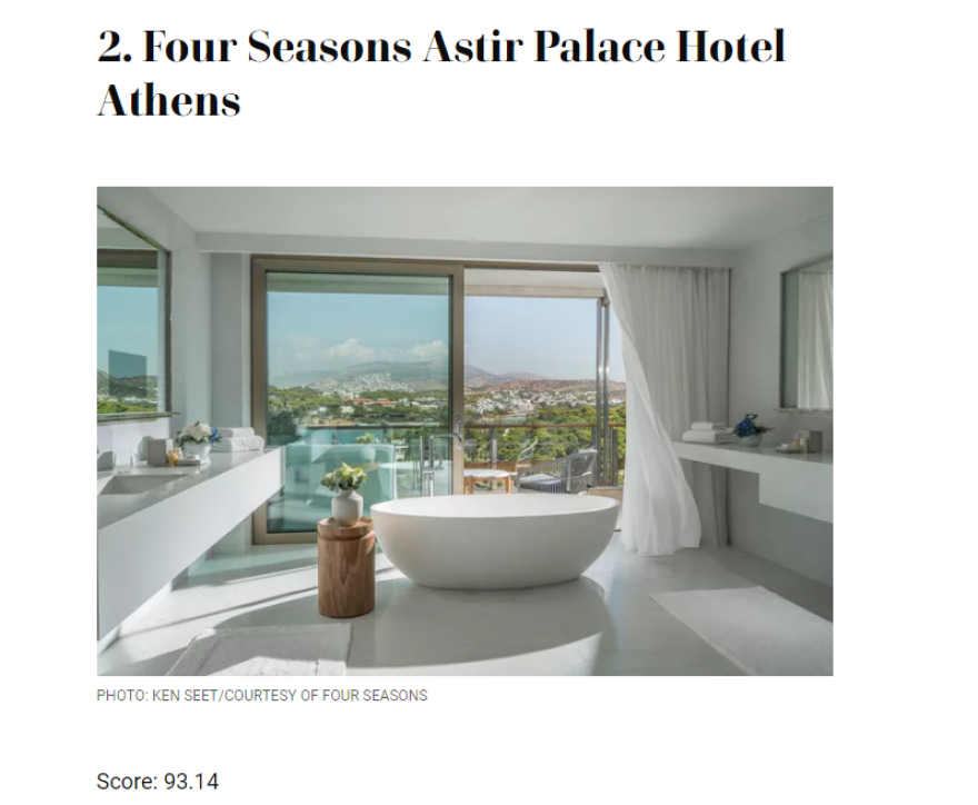 Travel + Leisure: To ξενοδοχείο «Μεγάλη Βρεταννία» το κορυφαίο της Αθήνας